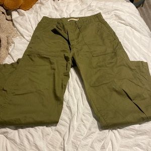 Green/Cream high waisted jeans